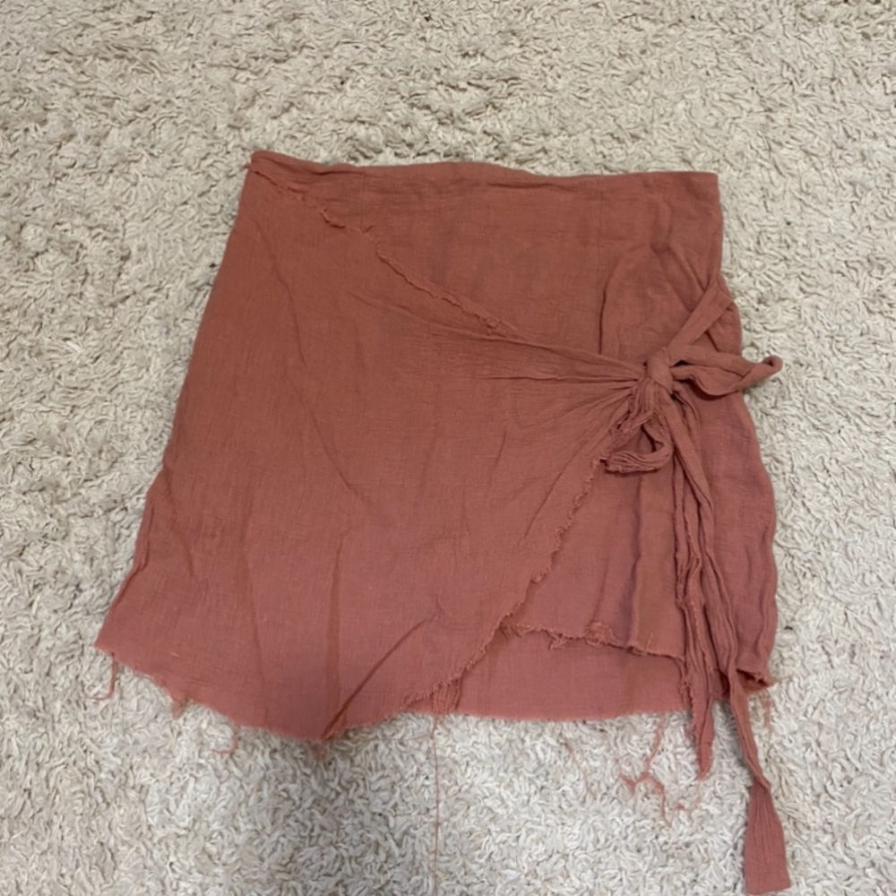 White Fox Boutique Terracotta Midi Skirt
